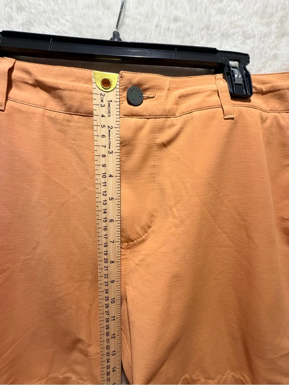 Faherty All Day Shorts Peach Stretch Performance Casual Travel Men 34 CMB3009